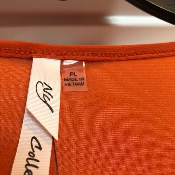 NY COLLECTION - 🎉2XHP🎉 NWT - L Sz L Petite 3/4 Sleeve Cutout Top/“Spice Route” - Picture 9 of 14